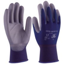 Extra großer Supercontact-Schwarz-Polyurethanhandschuh, Stärke 10, 3 l