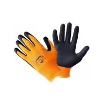 Guante recubierto de nitrilo, compatible con pantallas, táctil, para trabajos de precisión, talla 10