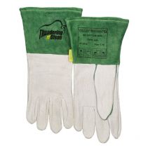 Weldas - Guante en cuero flor bisontes con puño en cuero serraje tig ThunderingBison l