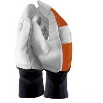 Guantes de cuero resistentes a cortes para motosierra Issaline 07590 - 10 (xl) - Blanco
