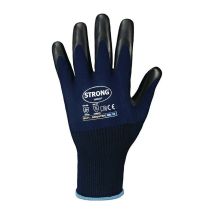 Stronghand - Guantes de la cuadrícula Tamaño 10 azul oscuro/negro en 388. 407 psa ii (por 12)
