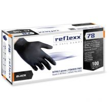 Guantes de nitrilo Reflexx R78 sin polvo, 100 % libres de látex, 4 g, categoría 3, 100 unidades, XL