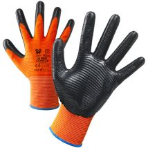 Guantes de seguridad Neri 16 nbr Crinkle naranja - 9 (l)
