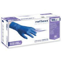 Guantes de látex sin polvo clorado Reflexx R98 18,5 gr Cat.3 Azul 50 piezas s