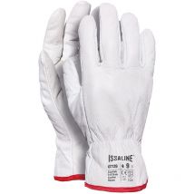 Guantes de trabajo Industrial Starter 07139 piel flor blanca - 8 (m) - Blanco