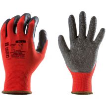 Eurotechnique - Guantes de trabajo recubiertos de látex Coverguard Eurolite 13L850 - - Negro /Rojo