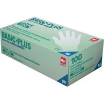 Ampri - Guantes desechables Basic Plus talla l látex beige claro en 455 epi i 100 piezas / caja