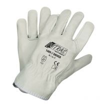 Guantes Driver talla 10 piel vacuno plena flor gris en 388 psa ii Nitras Por 12)