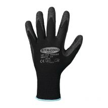 Stronghand - Guantes Finegrip talla 10 negro en 388 psa ii nailon con látex retráctil (Por 12)