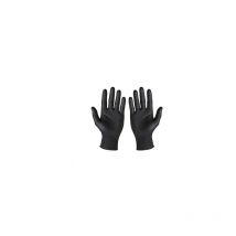 Caja de 100 guantes de nitrilo negro sin polvo (Talla 7) pequeña gd23bb