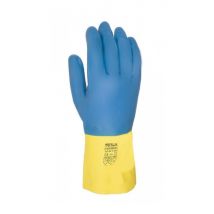 Guante quimico l9 nat. floc. 322 latex/neop az/am Juba
