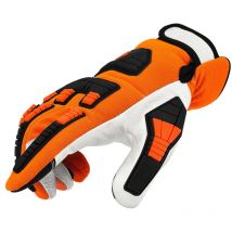 Stocker - Kettensägen-Schnittschutzhandschuhe 9/M orange, aus Leder