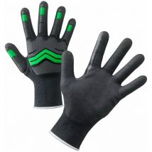 Guanti antinfortunistici Neri King Viper - 10 (XL) - Nero/Verde
