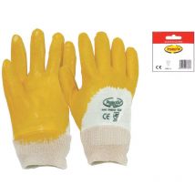 Guanti da lavoro impregnato in nbr colore giallo - tg. 9