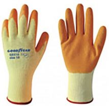 Guanti in cotone e lattice mod.G0310 taglia 10 bianco/arancione Lavoro