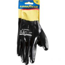 Guanti in nitrile mod.G571 taglia 10 nero fascia gialla Lavoro