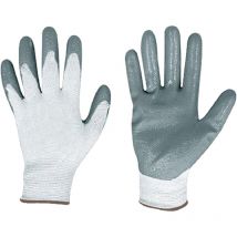 Grifon - Guanti da lavoro in nitrile/nylon soft touch K2F tg 6 colore bianco per settore meccanico edilizia e giardinaggio