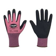 Stronghand - Guanti lady flexter Taglia 8 rosa/nero en 420/EN 388 psa ii (confezione da 12)