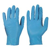 Blu Guanti Monouso Nitrile - Senza Polvere - Dimensione: 9 (A100St Di Dialogo).