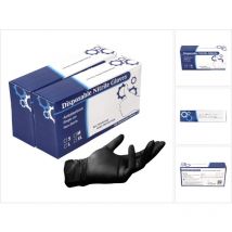 Guanti monouso in nitrile - in dispenser / neri 200 pezzi Taglia s / Small / non sterili