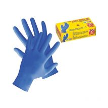 Guanti in nitrile senza polvere azzurri - tg.l in conf. da pz.100 (pg506.21)