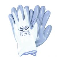 Guanti da lavoro in poliestere con palmo ricoperto in nitrile grigio - tg.xl misura 10