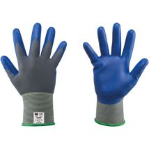 Guanti nitrile/nylon 'ginger' tg. 7 - colore blu/grigio (12 coppie) Neri