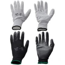 Guanti poliestere / poliuretano tg. 9 - palmo bianco