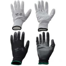 Guanti poliestere / poliuretano tg.10 - palmo bianco