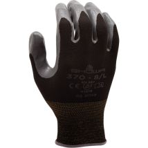Guanti di manipolazione in nitrile 370W neri – 210 mm – Antiscivolo, antiolio – Showa