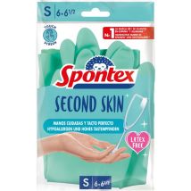 452856 Guanti Seconda Pelle, Taglia Piccola 6, 2 Pezzi - Spontex