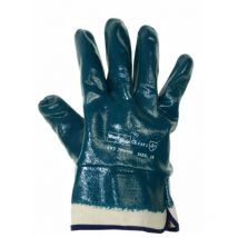 Guanto guanti da lavoro in maglia dorso impregnato in nbr polsino stretto tg 10