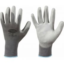Guanto, Nylon, Formato 8, Grigio (a 12)