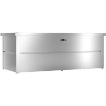 Guardi - Coffre de jardin - taille l - Argent métallisé - 185x85x69 - acier