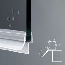 Guarnizione Box Doccia con Gocciolatoio Vetro 6mm 8mm EC-204 (100 cm)