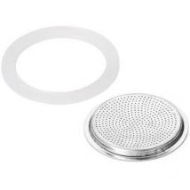 Forever - Blister 1 piastrina + filtro + 1 guarnizione di ricambio per Caffettiera Orzì - 4 tazze