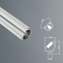 Guarnizione Magnetica Box Doccia in Gomma EC-MAG-3322 Angolo 90° Grigio