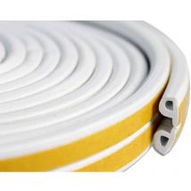 Guarnizione sigillante adesiva in gomma 6 metri sottoporta per spifferi aria antivento strisce sigillatura parafreddo Profilo d Bianco