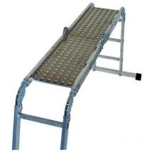 Günzburger Steigtechnik Aluminium-Riffelblechbelag passend für Vielzweckleiter 4tlg. mit nivello-Traverse - 030304