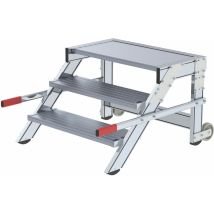 Arbeitspodest Fahrbar Stufenbreite 0,8 M Stahl-gitterrost 3 Stufen - 050435 - Günzburger Steigtechnik