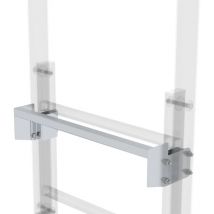 Günzburger Steigtechnik Ausstiegstritt Alu blank 520 mm Spaltmaß 100 mm - 062966