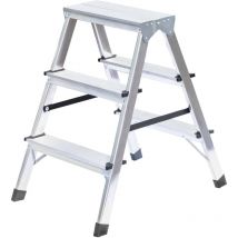 Leiter Stehleiter Haushaltsleiter Alu beidseitig Stufen 2x4 011164 - Günzburger
