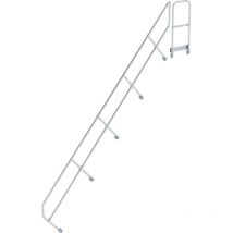 Zweiter Handlauf für Treppe mit Plattform 45° mit 16 Stufen - 600516 - Günzburger Steigtechnik