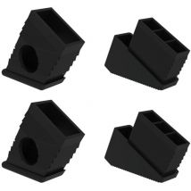 Innenschuhe für Mehrzweckleiter-Kompakt-Tritt – 4 Stück – 34 x 20 mm, 68 x 20 mm – Zubehör für Leitern
