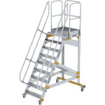 Plattformtreppe 60° fahrbar Stufenbreite 0,8 m 9 Stufen - 600729 - Günzburger Steigtechnik
