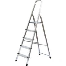 Günzburger Steigtechnik Haushaltsleiter einseitig begehbar 5 Stufen - 011126