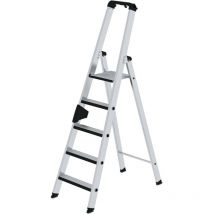 Stufen-Stehleiter einseitig begehbar mit clip-step relax 5 Stufen - 042105 - Günzburger Steigtechnik