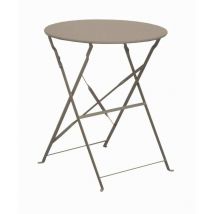 Proloisirs - Guéridon Cuba rond - 60 cm de diamètre - mastic