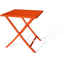 Citygarden - marius - Table de jardin pliante en aluminium orange - city garden