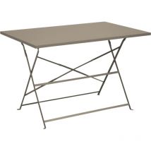 Proloisirs - Guéridon Cuba rectangulaire - 110 x 70 cm - mastic - graphite